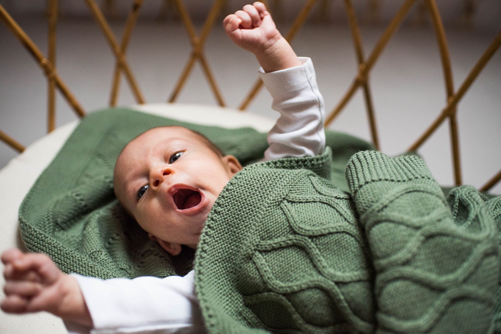 knitted blanket by poofi