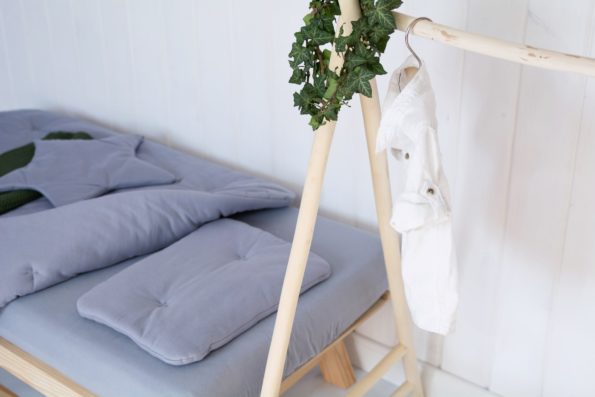 Duvet Pillow Mattress Sheet Organic Grey Color Mood