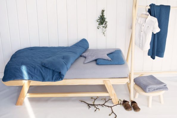 Duvet Pillow Star Pillow Mattress Sheet Organic Denim Grey Color Mood
