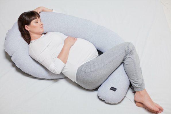 Pregnancy Pillow Cotton Grey Blue Pure 1