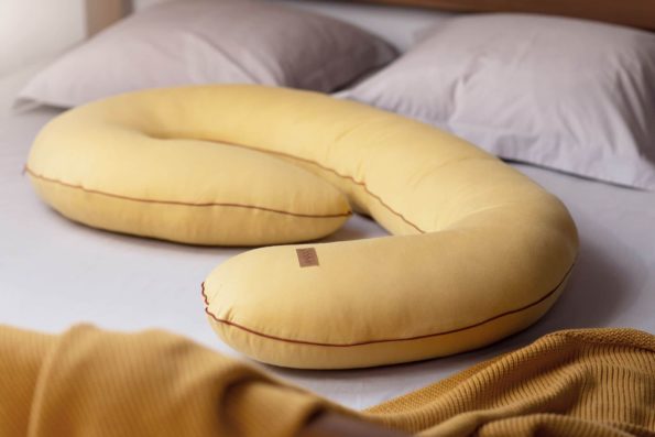 Pregnancy Pillow Organic Mustard Color Mood 1